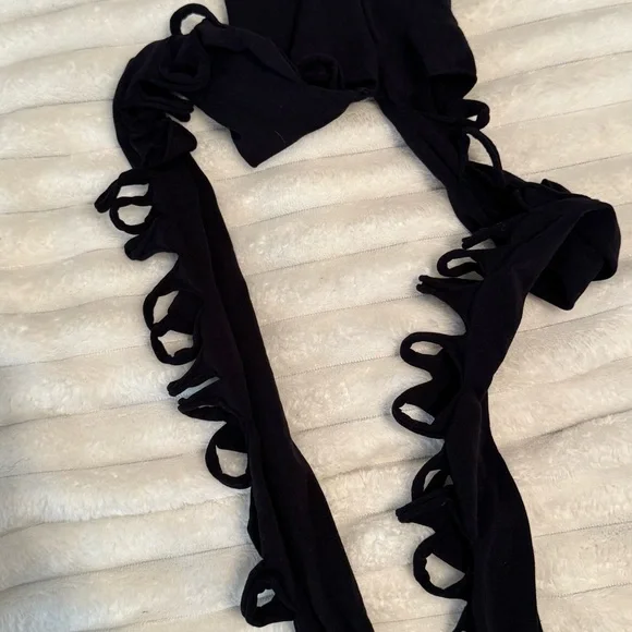 Spencers Body Rage Black Ripped Leggings Goth Grunge - Picture 4 of 7